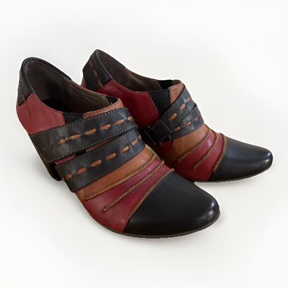 Spring Step Red And Black Bootie - Women's EU 36 US 5.5-6 - Leather Shoes - Picture 2 of 9